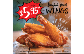 $5.95 Chicken wings, Bangkok Street wings Nimman Thai cuisine